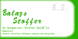 balazs stoffer business card